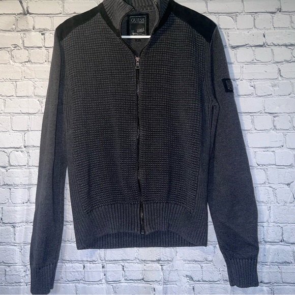 Guess Men’s Zipper Sweater Size L - Picture 3 of 4